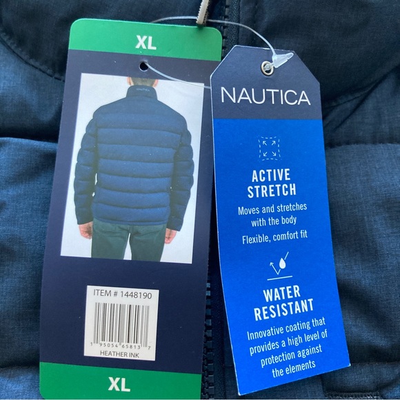 Nautica Mens Performance Water Resistant Puffer Jacket Size XL NWT - Picture 3 of 14